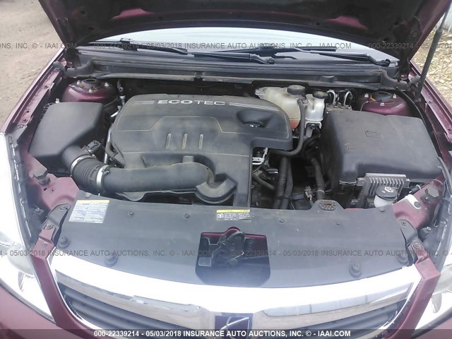 1G8ZS57B88F265662 - 2008 SATURN AURA XE BURGUNDY photo 10