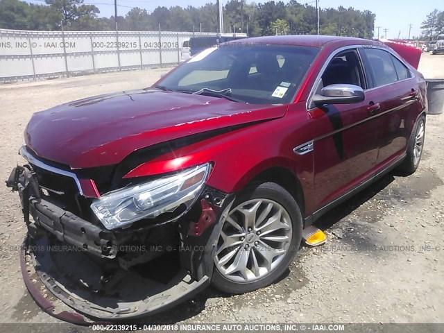 1FAHP2F80DG135697 - 2013 FORD TAURUS LIMITED MAROON photo 2