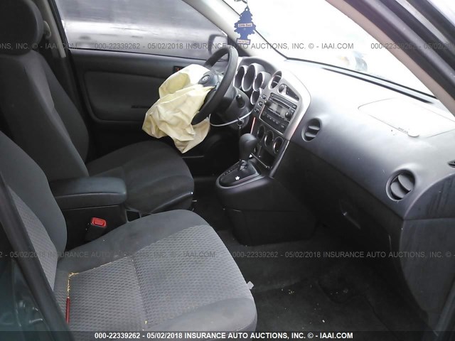 2T1KR32E65C399678 - 2005 TOYOTA COROLLA MATRIX XR BLACK photo 5