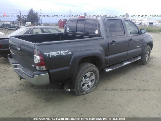 3TMLU4EN6FM166039 - 2015 TOYOTA TACOMA DOUBLE CAB/TRD PRO GRAY photo 4