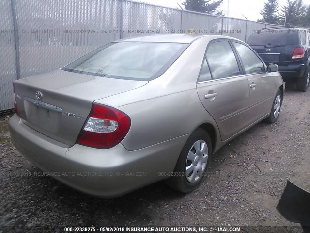 4T1BE32K64U864992 - 2004 TOYOTA CAMRY LE/XLE/SE 棕色 照片 4
