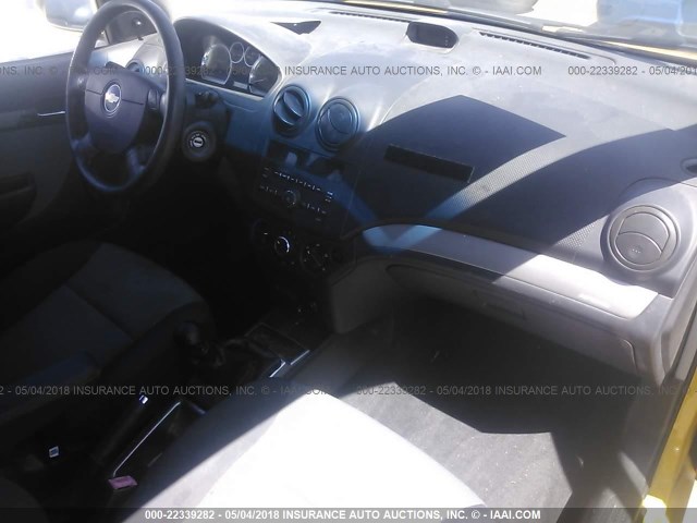 KL1TD66E99B621821 - 2009 CHEVROLET AVEO LS/LT 黄色 照片 5