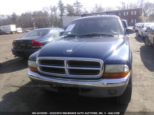 1B7HG2AN31S325543 - 2001 DODGE DAKOTA QUAD BLUE photo 6