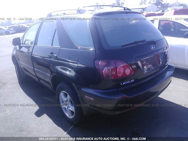 JT6HF10U2X0075536 - 1999 LEXUS RX 300 BLACK photo 3