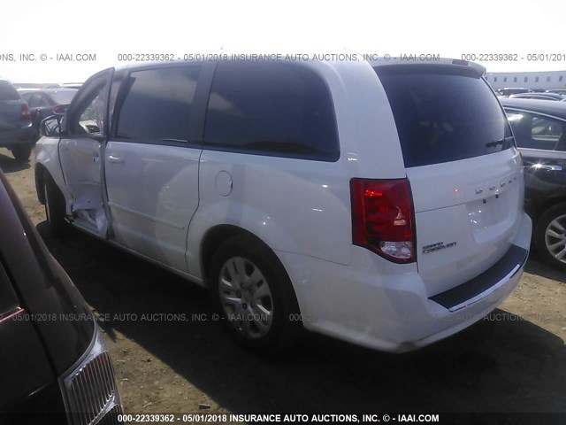 2C4RDGBG2HR736356 - 2017 DODGE GRAND CARAVAN SE WHITE photo 3