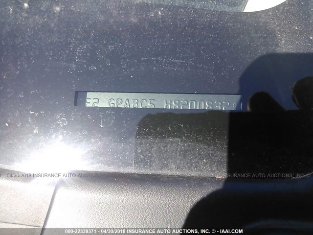 JF2GPABC5H8200832 - 2017 SUBARU CROSSTREK PREMIUM შავი ფოტო 9