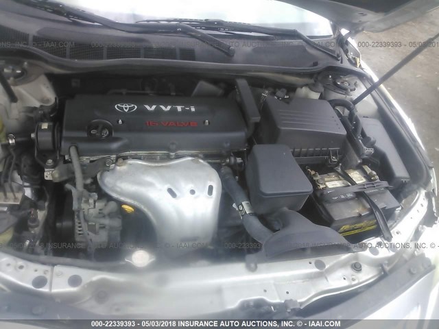 4T1BE46K17U629498 - 2007 TOYOTA CAMRY NEW GENERAT CE/LE/XLE/SE SILVER photo 10
