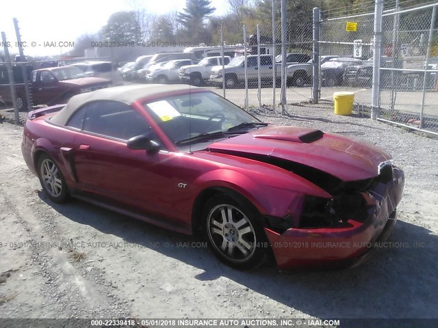 1FAFP45X21F118350 - 2001 FORD MUSTANG GT RED photo 1