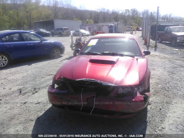 1FAFP45X21F118350 - 2001 FORD MUSTANG GT RED photo 6