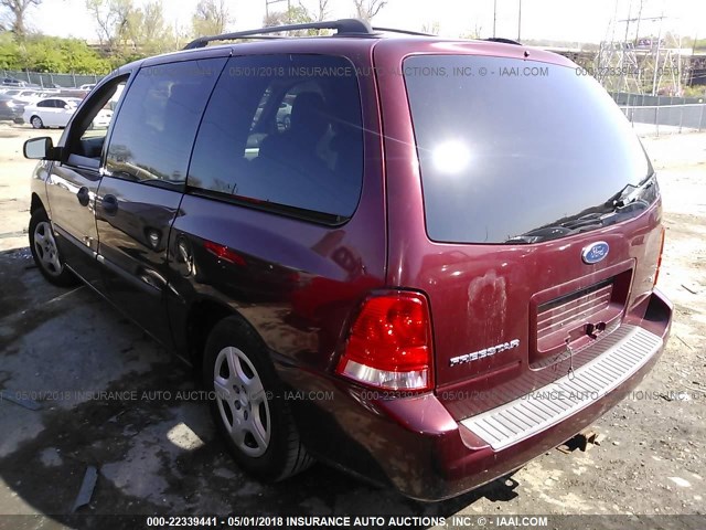 2FMZA51626BA55265 - 2006 FORD FREESTAR SE RED photo 3