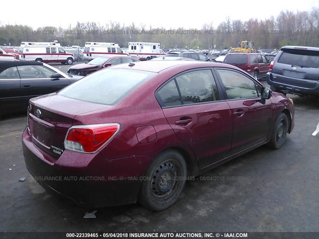 JF1GJAA6XEG005022 - 2014 SUBARU IMPREZA RED photo 4