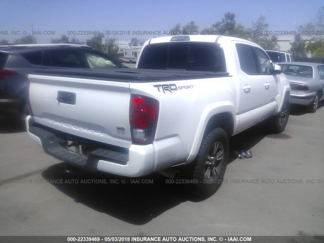 3TMAZ5CN8GM003721 - 2016 TOYOTA TACOMA DBL CAB/SR5/TRD SPORT/OR WHITE photo 4