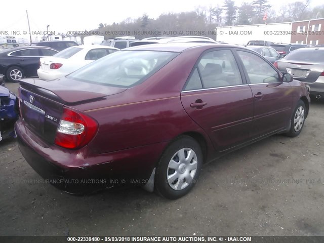 4T1BE32K24U328363 - 2004 TOYOTA CAMRY LE/XLE/SE Qırmızı foto 4