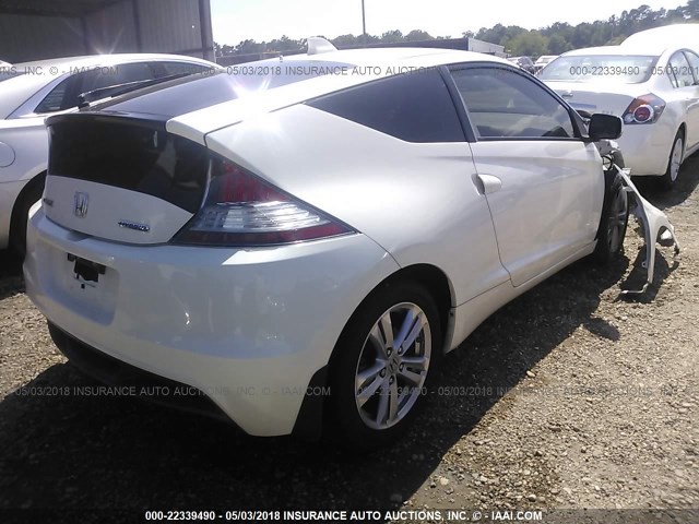 JHMZF1D61CS001532 - 2012 HONDA CR-Z EX WHITE photo 4