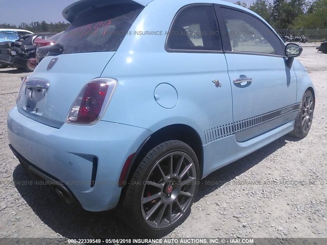 3C3CFFFH8HT535673 - 2017 FIAT 500 ABARTH Light Blue photo 4