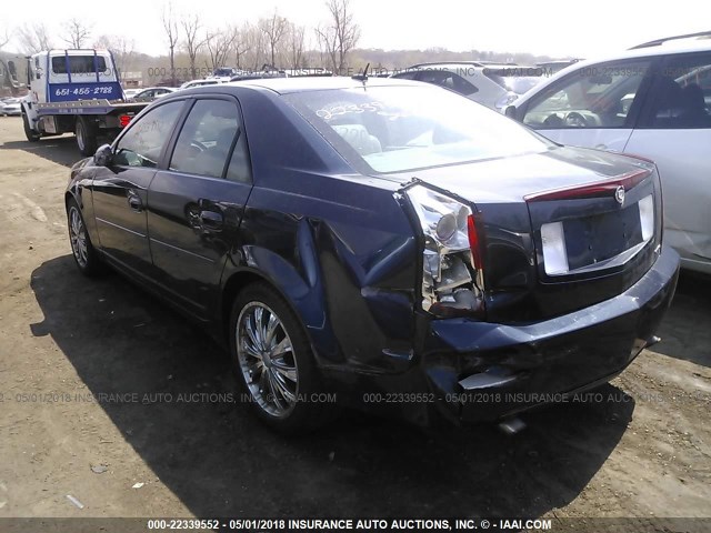 1G6DP577460152873 - 2006 CADILLAC CTS HI FEATURE V6 BLUE photo 3