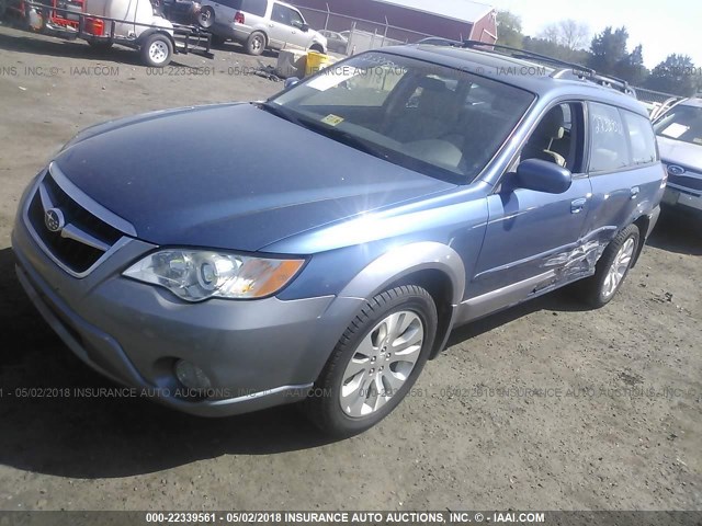 4S4BP62C687324941 - 2008 SUBARU OUTBACK 2.5I LIMITED BLUE photo 2