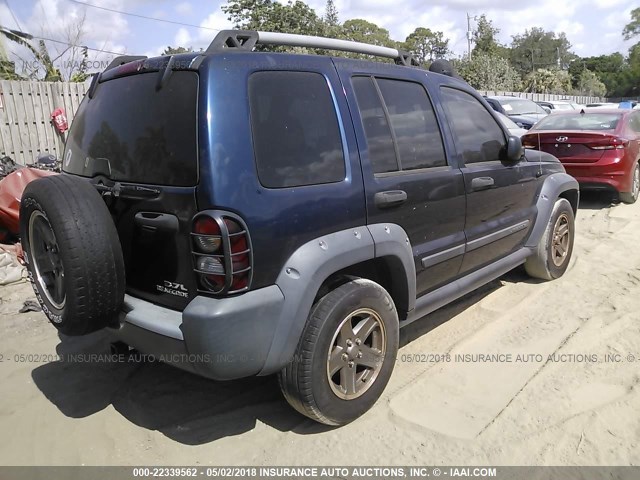 1J4GK38K45W576771 - 2005 JEEP LIBERTY RENEGADE BLUE photo 4