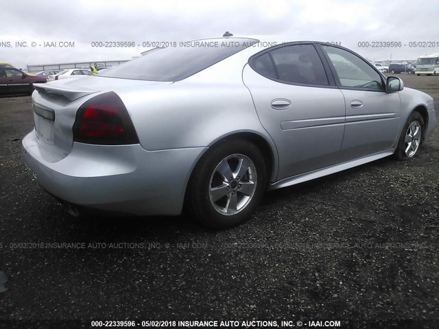 2G2WS522551176400 - 2005 PONTIAC GRAND PRIX GT SILVER photo 4