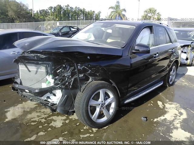 4JGDA5JB5HA966292 - 2017 MERCEDES-BENZ GLE 350 BLACK photo 2