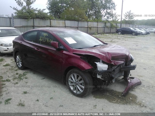 5NPDH4AE9GH760906 - 2016 HYUNDAI ELANTRA SE/SPORT/LIMITED წითელი ფოტო 1