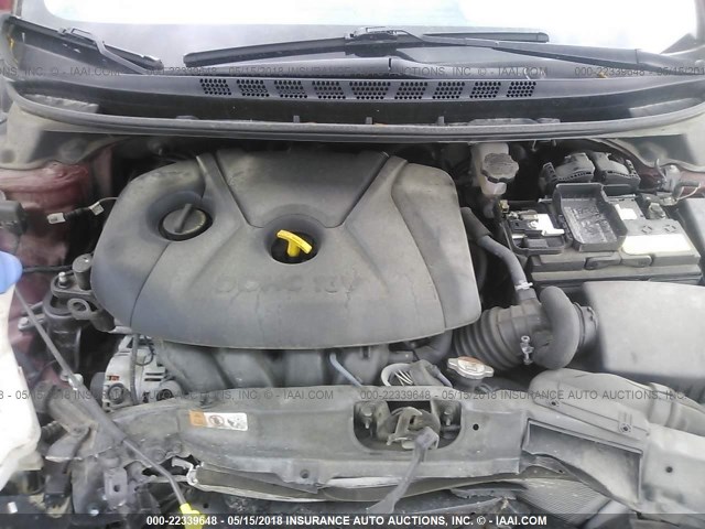 5NPDH4AE9GH760906 - 2016 HYUNDAI ELANTRA SE/SPORT/LIMITED წითელი ფოტო 10