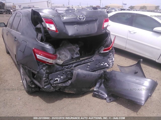 4T4BF3EK2AR087026 - 2010 TOYOTA CAMRY SE/LE/XLE GRAY photo 6