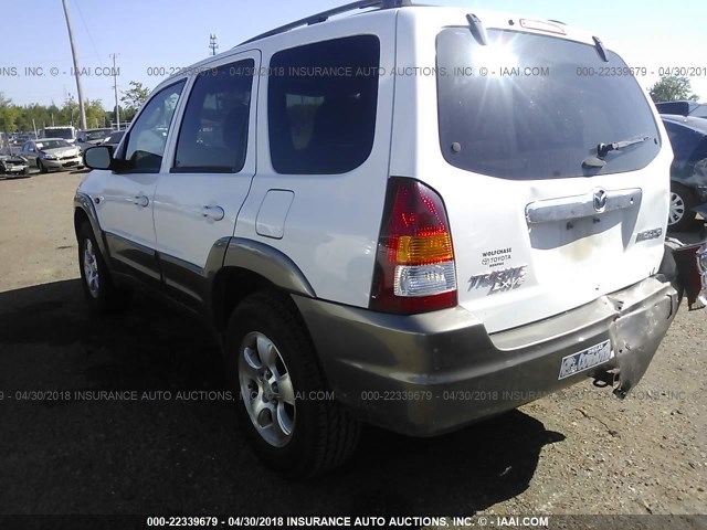 4F2CU09142KM38184 - 2002 MAZDA TRIBUTE LX/ES WHITE photo 3