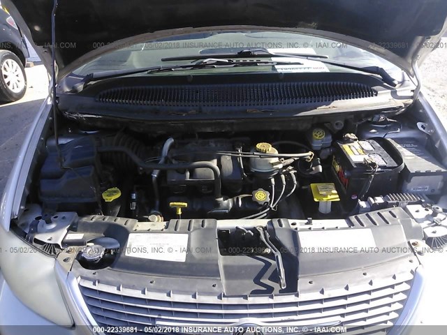 2C8GP44311R271161 - 2001 CHRYSLER TOWN & COUNTRY LX SILVER photo 10