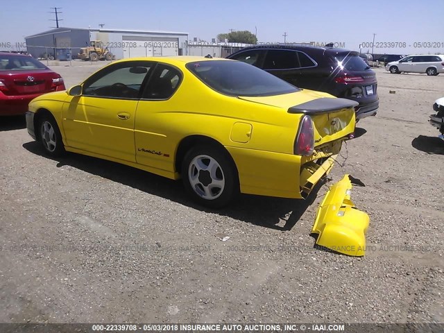 2G1WX12K639311686 - 2003 CHEVROLET MONTE CARLO SS ყვითელი ფოტო 3