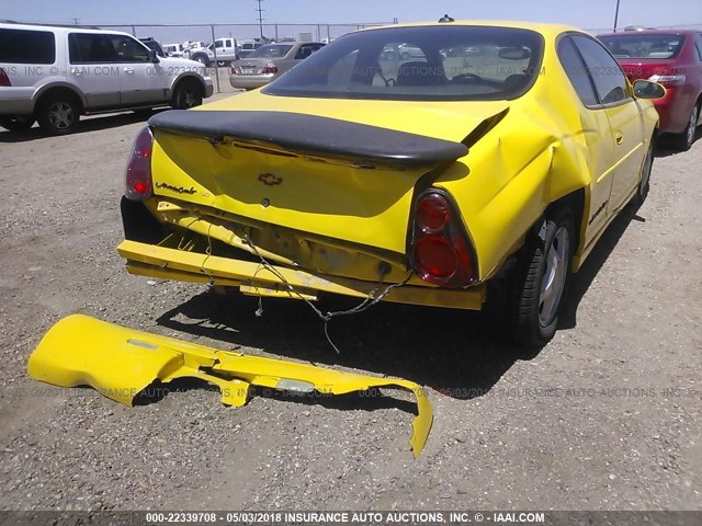 2G1WX12K639311686 - 2003 CHEVROLET MONTE CARLO SS YELLOW photo 6