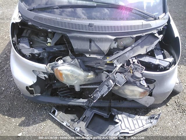 WMEEJ31X09K251149 - 2009 SMART FORTWO PURE/PASSION SILVER photo 6