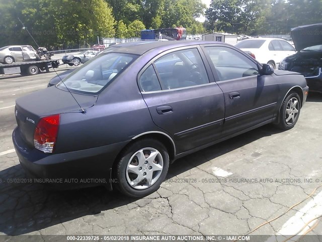 KMHDN46D85U123013 - 2005 HYUNDAI ELANTRA GLS/GT BLUE photo 4