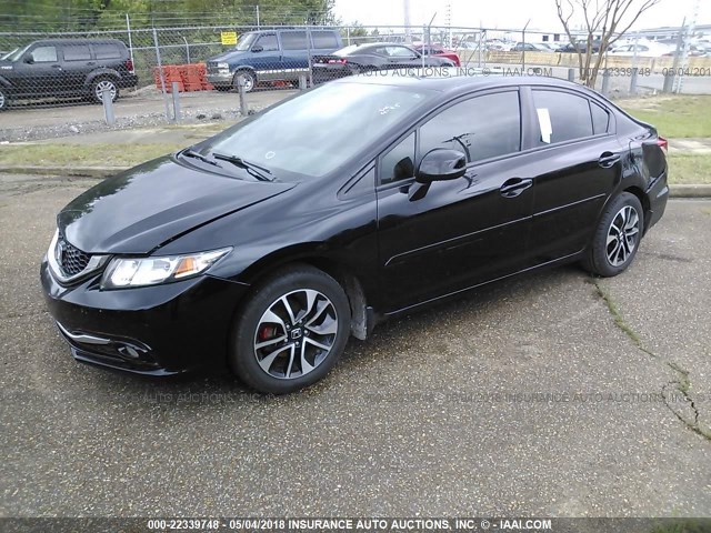 19XFB2F92DE068710 - 2013 HONDA CIVIC EXL BLACK photo 2