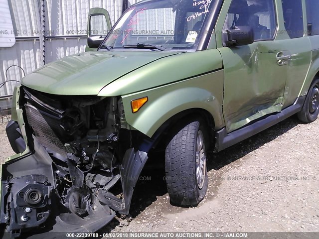 5J6YH18738L012148 - 2008 HONDA ELEMENT EX GREEN photo 6