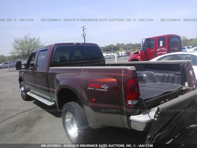 1FTWW33P25EB08181 - 2005 FORD F350 SUPER DUTY RED photo 3