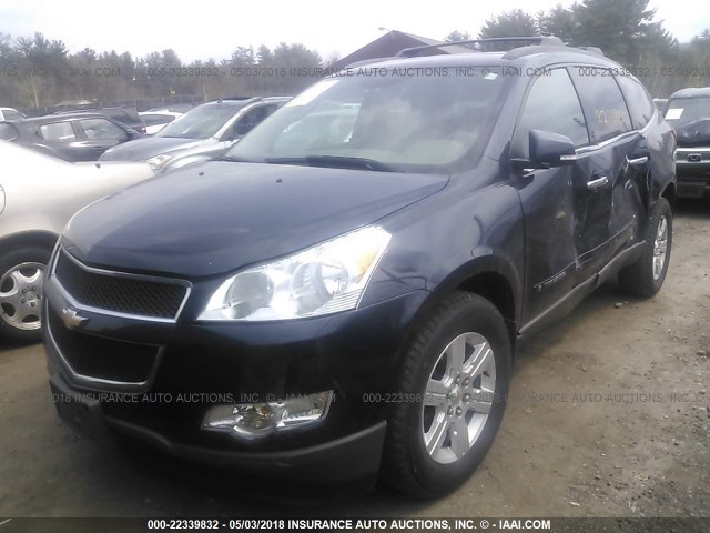 1GNEV23D49S180206 - 2009 CHEVROLET TRAVERSE LT BLUE photo 2