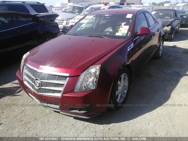 1G6DG577390155347 - 2009 CADILLAC CTS RED photo 2