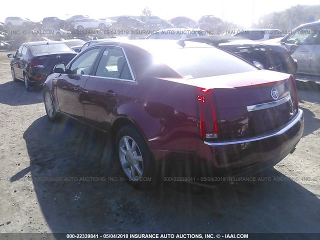 1G6DG577390155347 - 2009 CADILLAC CTS RED photo 3