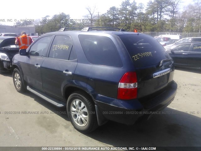 2HNYD18853H513410 - 2003 ACURA MDX TOURING Dark Blue photo 3