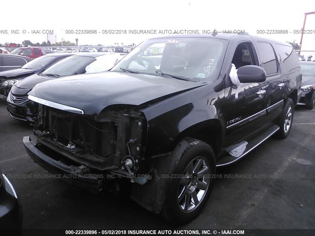 1GKFK66818J196321 - 2008 GMC YUKON XL DENALI BLACK photo 2