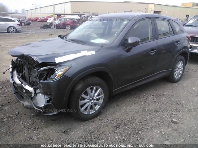 JM3KE4BY0F0482134 - 2015 MAZDA CX-5 SPORT GRAY photo 2