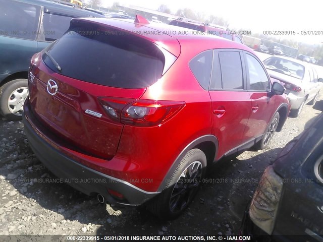 JM3KE4DY9G0813873 - 2016 MAZDA CX-5 GT RED photo 4