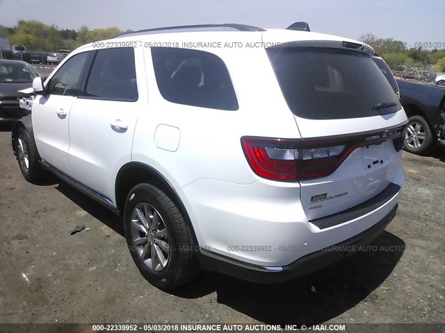 1C4RDJAG4HC794055 - 2017 DODGE DURANGO SXT WHITE photo 3