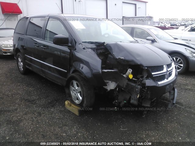 2C4RDGCG7DR527400 - 2013 DODGE GRAND CARAVAN SXT BLACK photo 1