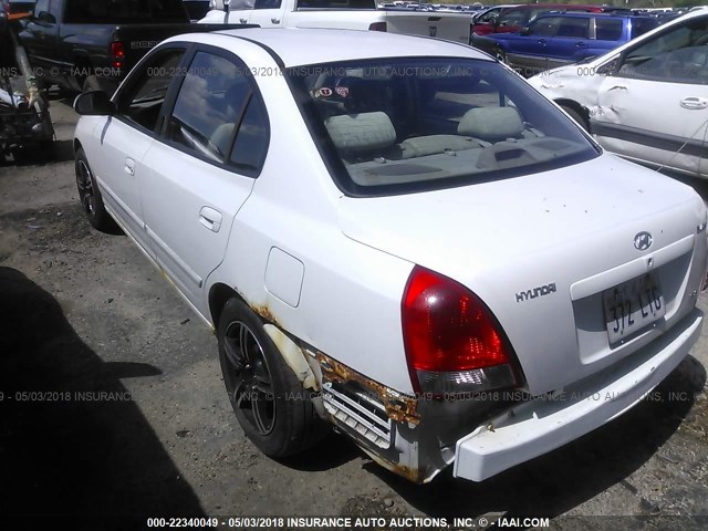 KMHDN45D11U194694 - 2001 HYUNDAI ELANTRA GLS/GT WHITE photo 3