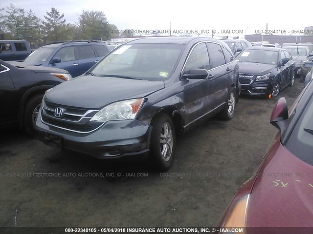 5J6RE4H52BL034128 - 2011 HONDA CR-V EX GRAY photo 2