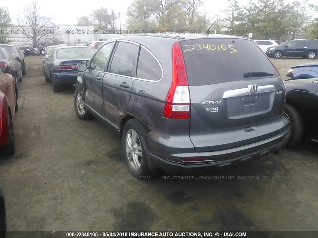 5J6RE4H52BL034128 - 2011 HONDA CR-V EX GRAY photo 3