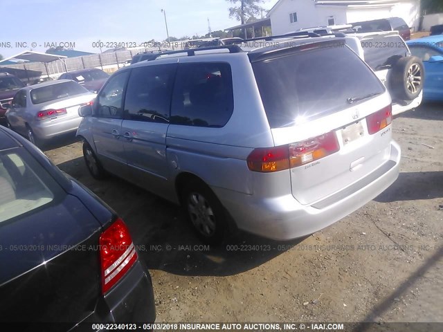 5FNRL189X4B122167 - 2004 HONDA ODYSSEY EXL ვერცხლისფერი ფოტო 3