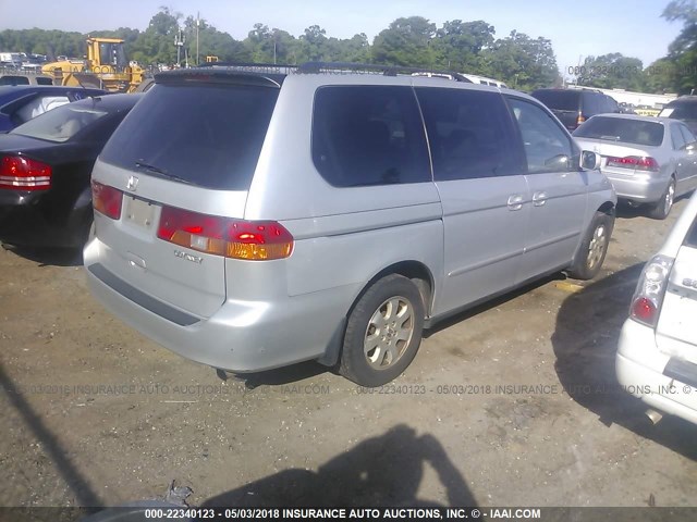 5FNRL189X4B122167 - 2004 HONDA ODYSSEY EXL SILVER photo 4